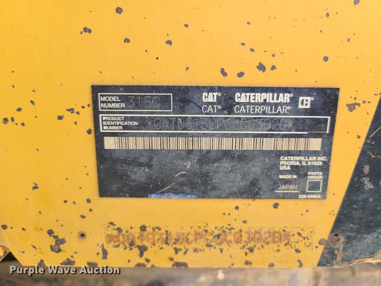 image for item DI6010 2005 Caterpillar 315CL  excavator