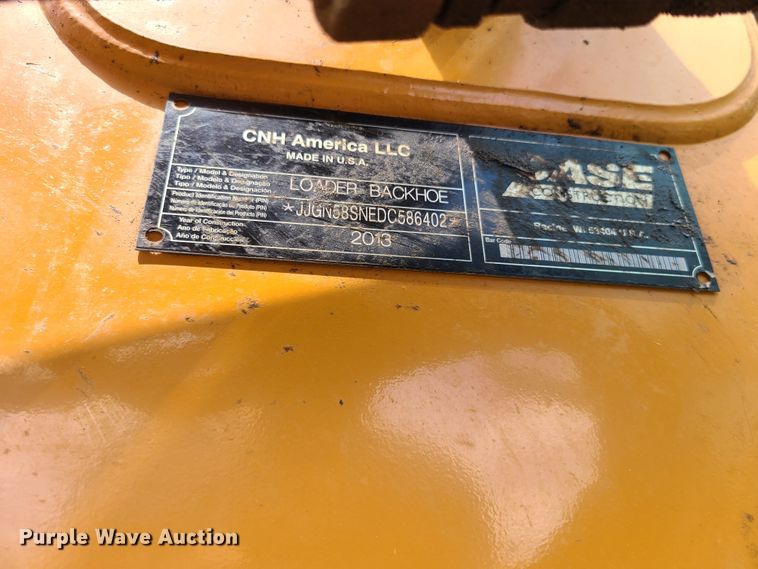 image for item DI6013 2013 Case 580 Super N  backhoe