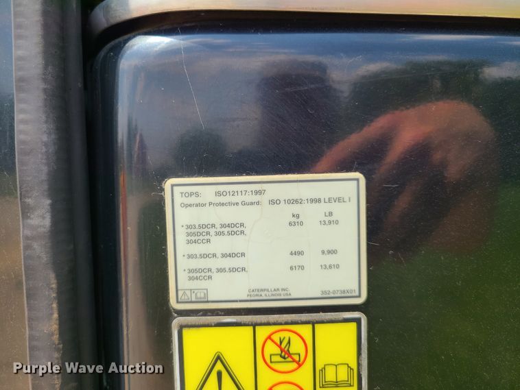 image for item DI6016 2011 Caterpillar 305.5D CR  mini excavator