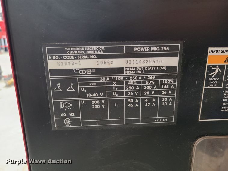 image for item DI6053 Lincoln Power MIG 255  welder