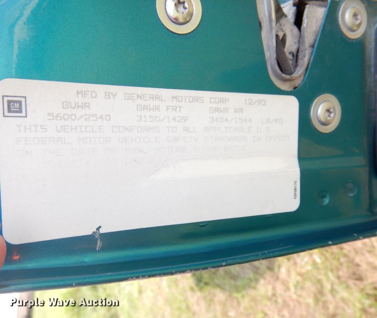 image for item DG0713 1994 Chevrolet C1500  pickup truck