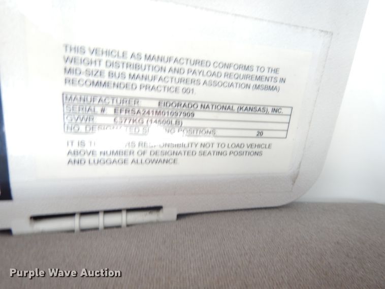image for item DG0740 2011 Ford E450 Super Duty ElDorado  shuttle bus