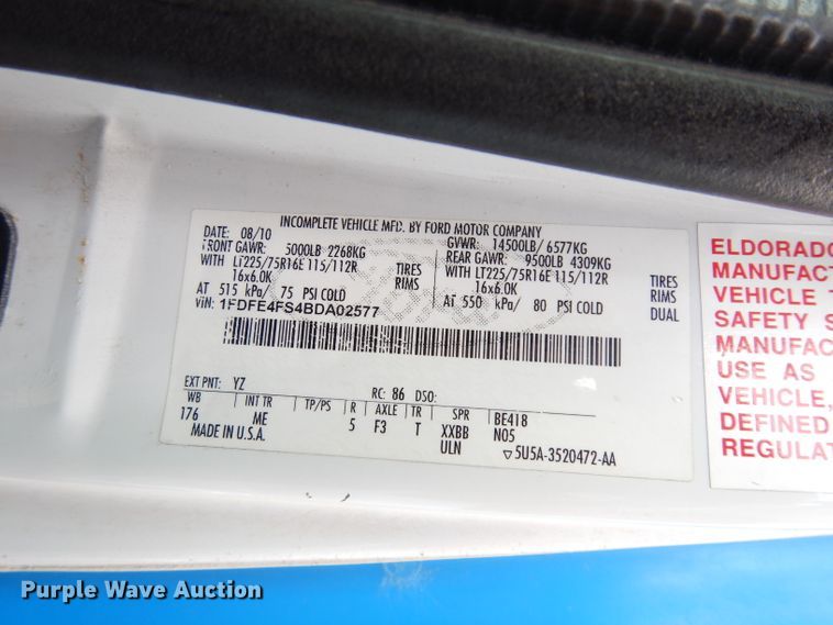 image for item DG0741 2011 Ford E450 Super Duty ElDorado  shuttle bus