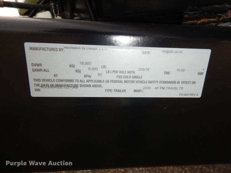 image for item DI6715 2020 Recreation by Design Monte Carlo  camper