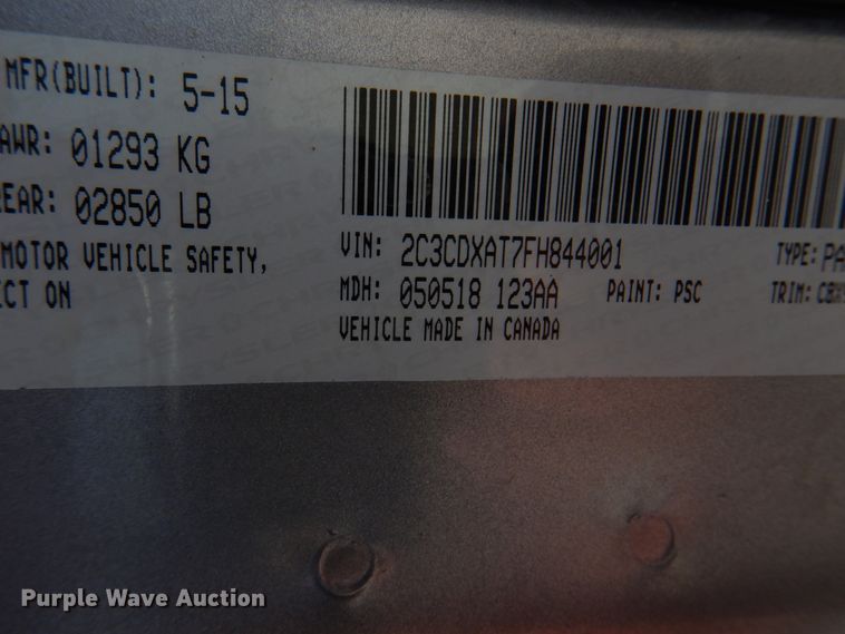 image for item DK8115 2015 Dodge Charger Police