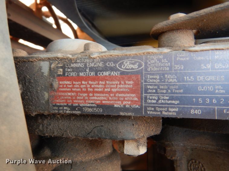 image for item DL0505 1997 Ford B800  school bus