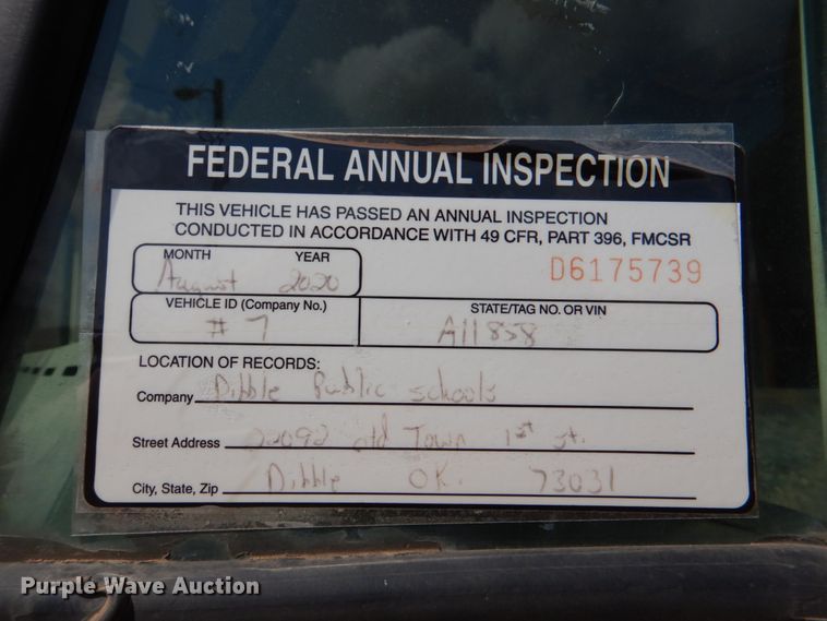 image for item DL0505 1997 Ford B800  school bus