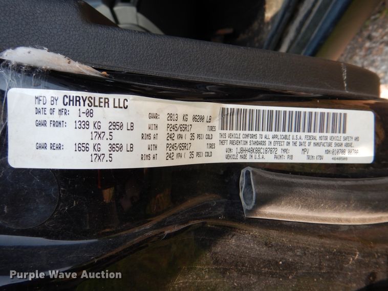 image for item DL0513 2008 Jeep Commander  SUV