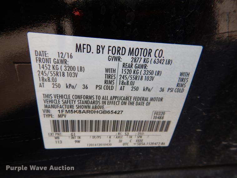 image for item DM0501 2017 Ford Explorer Police Interceptor  SUV