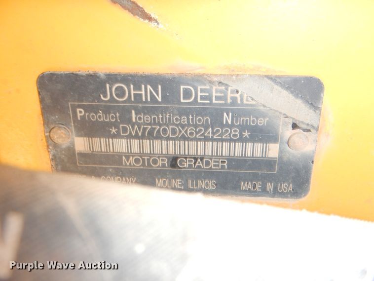 image for item DM3921 2009 John Deere 770D  motor grader