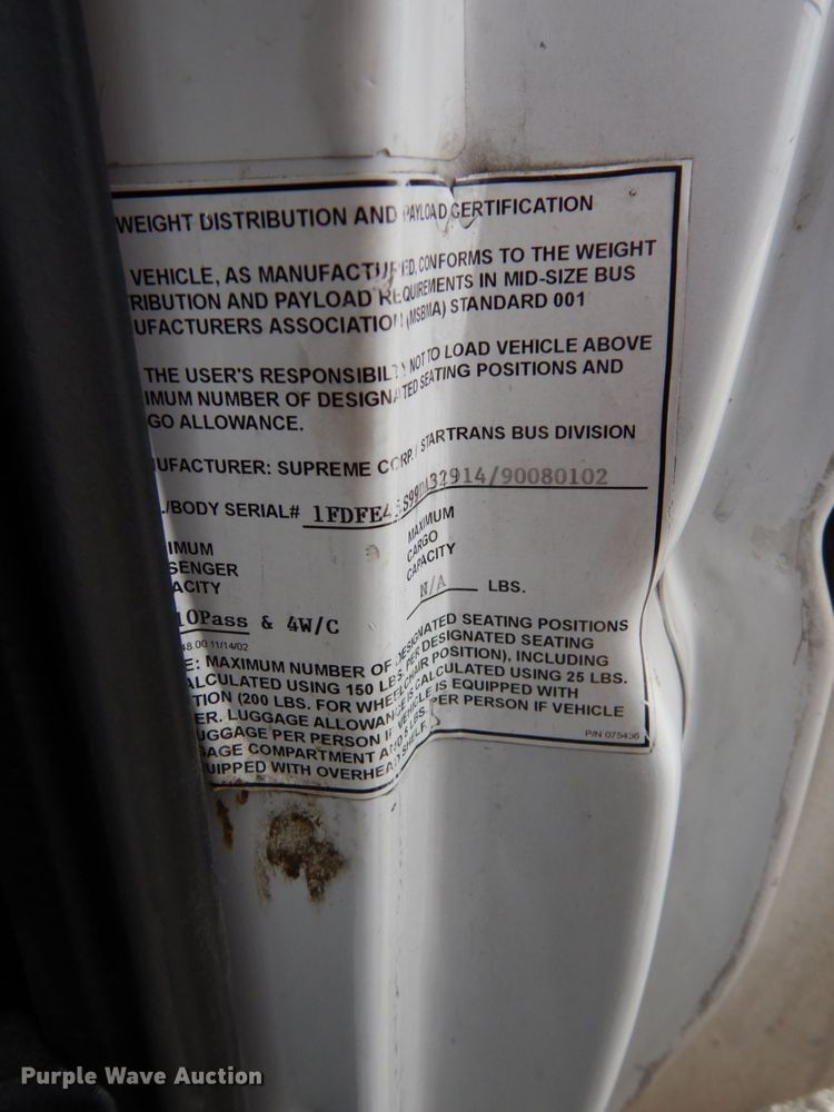 image for item DM6313 2009 Ford E450  shuttle bus