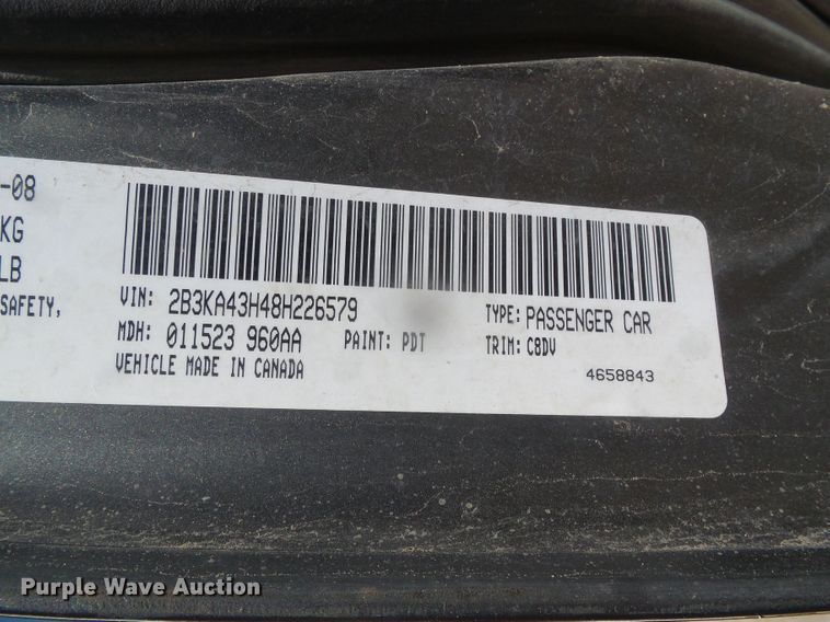 image for item GR9460 2008 Dodge Charger