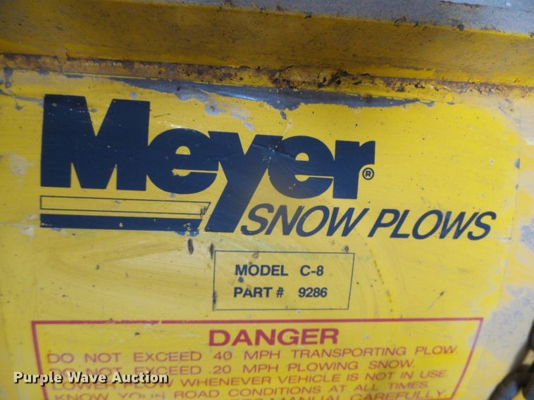 image for item GR9478 Meyer C-8  snow plow