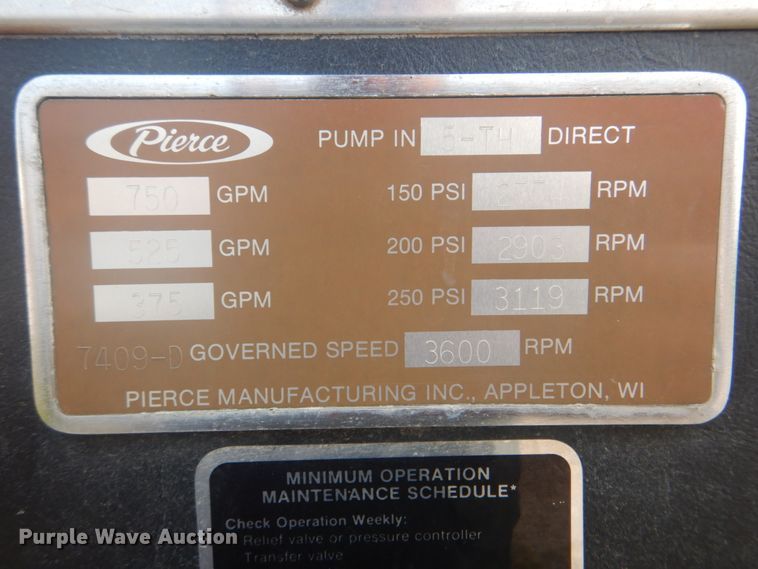 image for item IE9416 1978 Ford F700  pumper fire truck