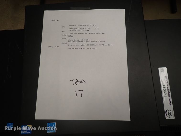 image for item IK9011 (17) Lenovo 3245 computers