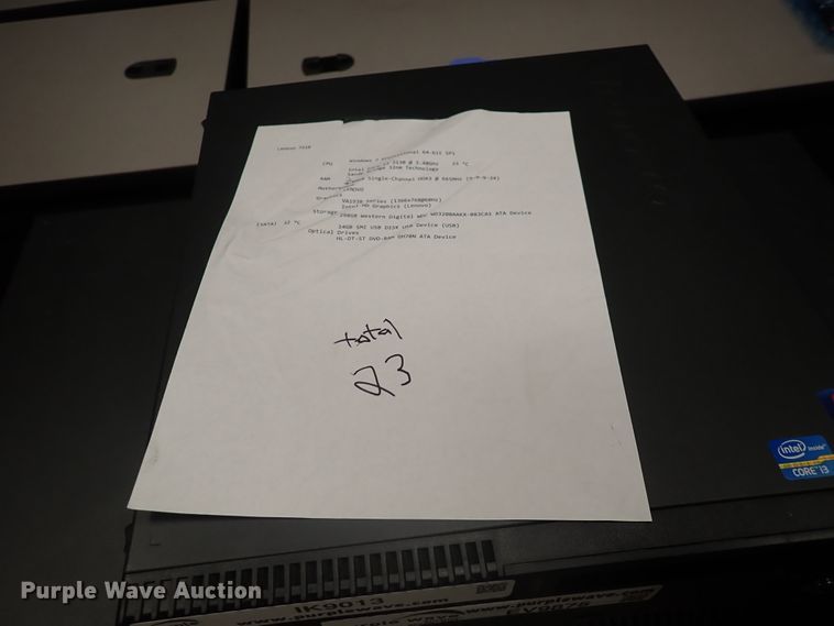 image for item IK9013 (23) Lenovo 7518 computers