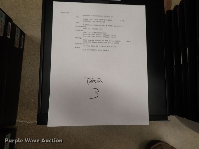 image for item IK9018 (3) Dell 960 computers