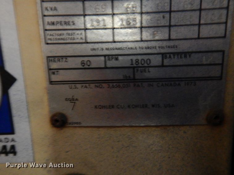 image for item IN9763 John Deere  generator