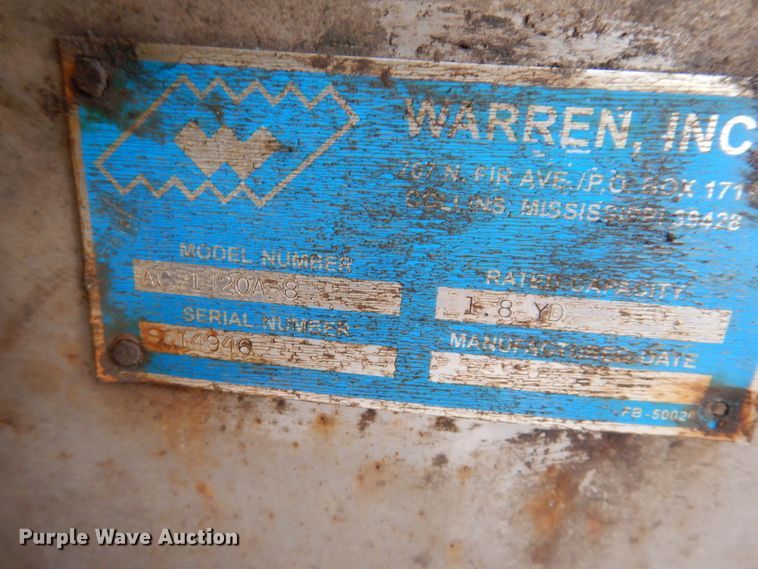 image for item IN9764 Warren AC-1420A-8  spreader