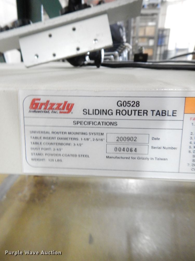 image for item IW9942 Grizzly 60528 sliding router