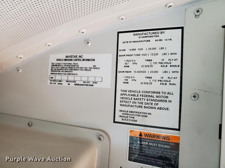 image for item JM9676 2015 International IC-RE  coach bus