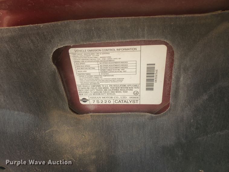 image for item JM9697 2004 Nissan Titan SE  King Cab pickup truck