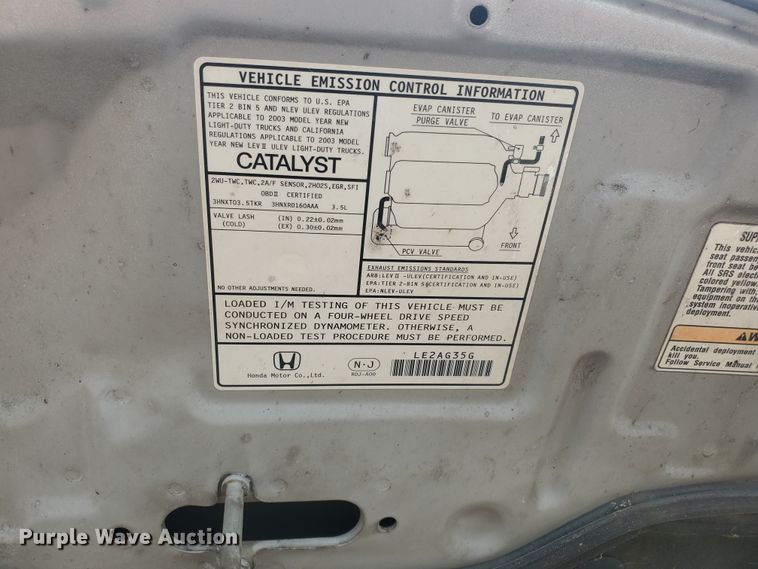 image for item JM9699 2003 Acura MDX  SUV