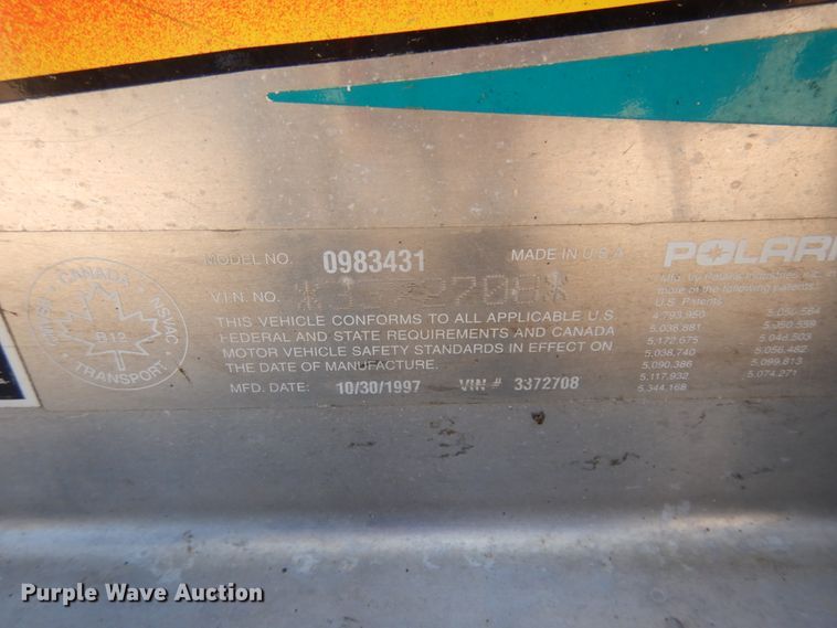 image for item JZ9911 1997 Polaris Lite Deluxe  snow mobile