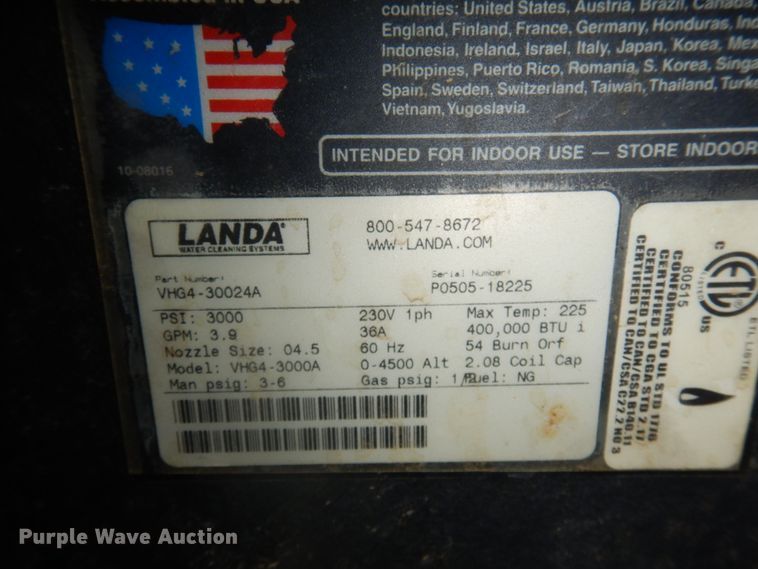 image for item JZ9912 Landa VHG4-3000A  pressure washer