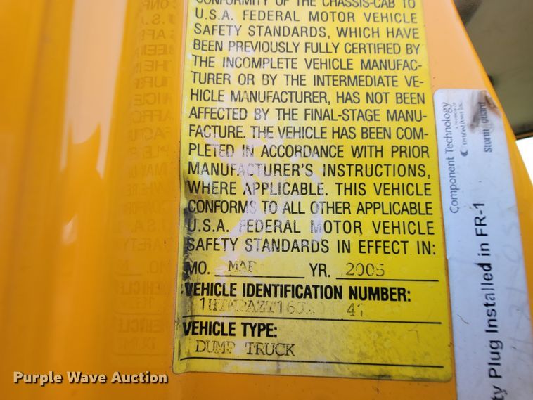 image for item KD9393 2006 International 7500  dump truck