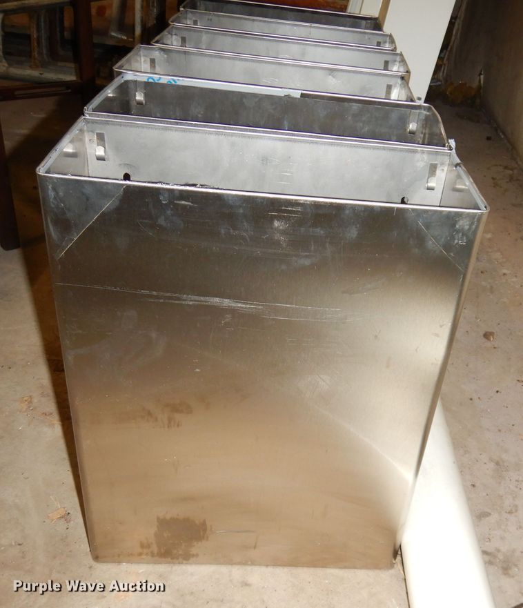 image for item KM9373 (6) stainless steel trash cans