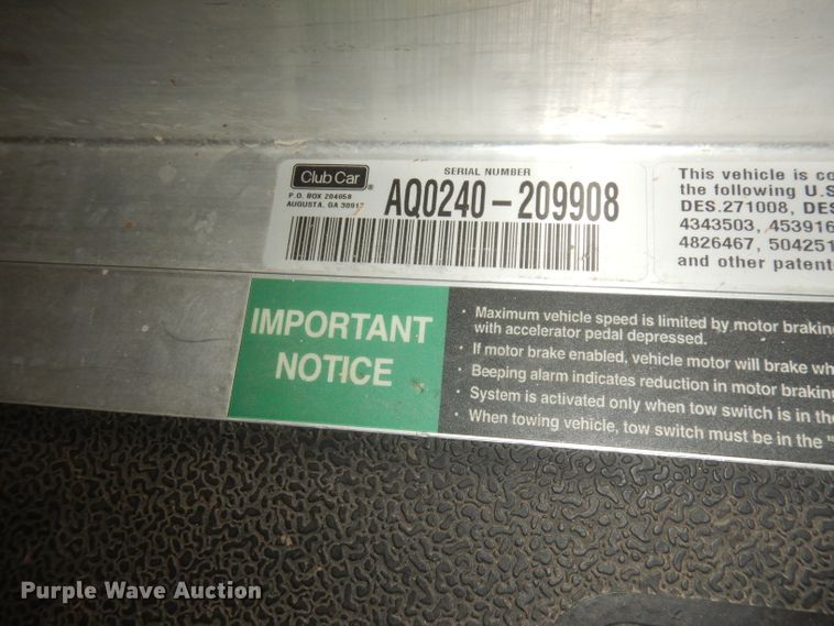 image for item KM9377 Club Car  golf cart