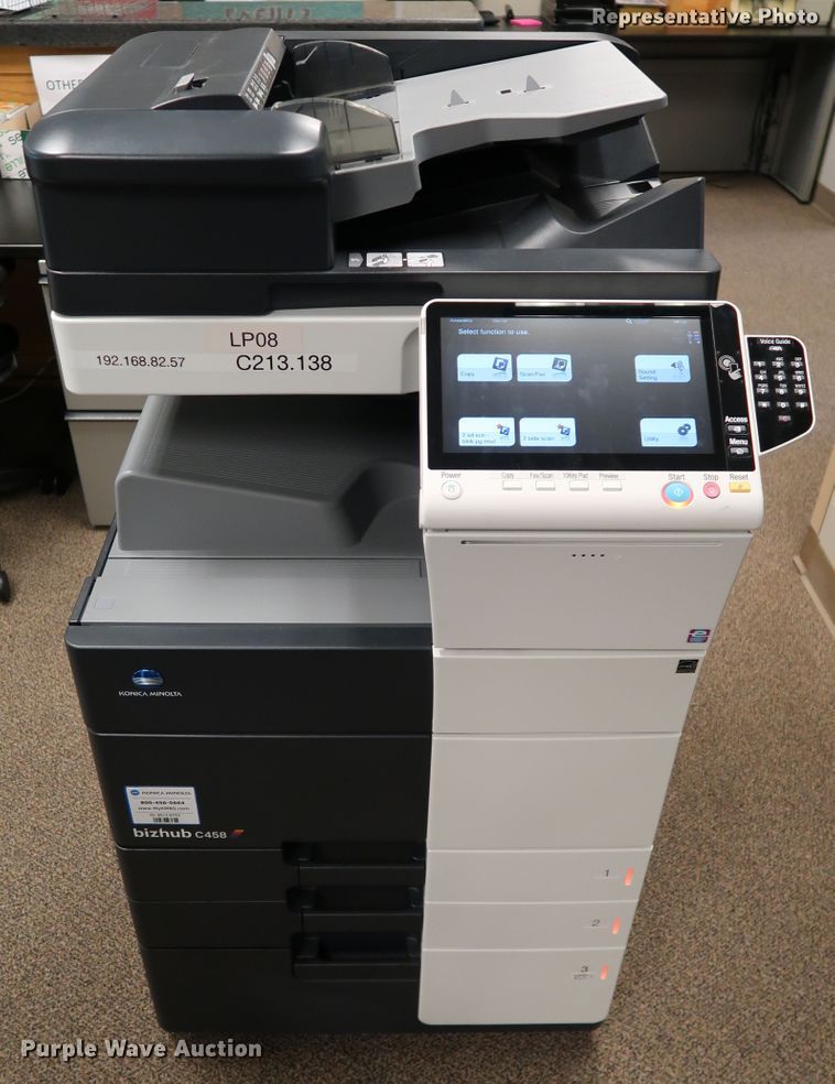 image for item KQ9821 2019 Konica Minolta BizHub C458  multi-function copier