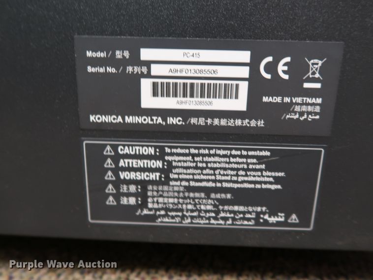 image for item KQ9821 2019 Konica Minolta BizHub C458  multi-function copier