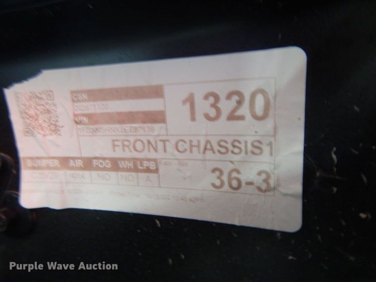 image for item KW9931 2020 Ford F550 bumper