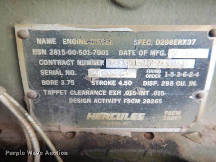 image for item KW9933 Hollingsworth MEP-005A  generator