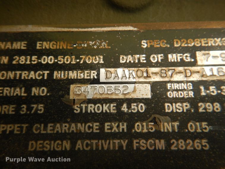 image for item KW9933 Hollingsworth MEP-005A  generator