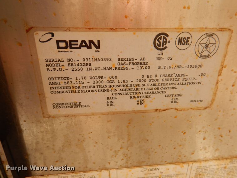 image for item KX9704 Dean SR142GPS  fryer