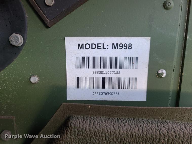 image for item L1282 Am General HMMWV M998 SUV