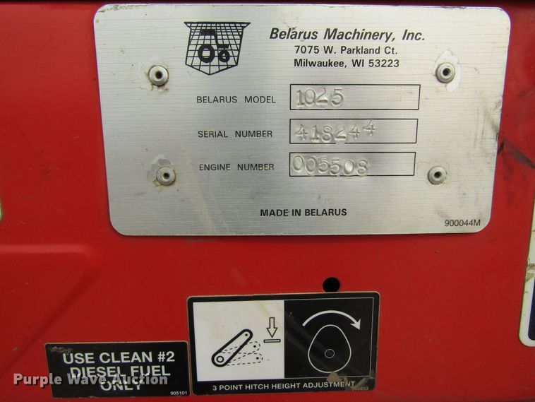 image for item EV9284 1996 Belarus 1025  MFWD tractor