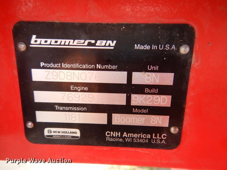 image for item IN9776 2010 New Holland Boomer 8N  MFWD tractor