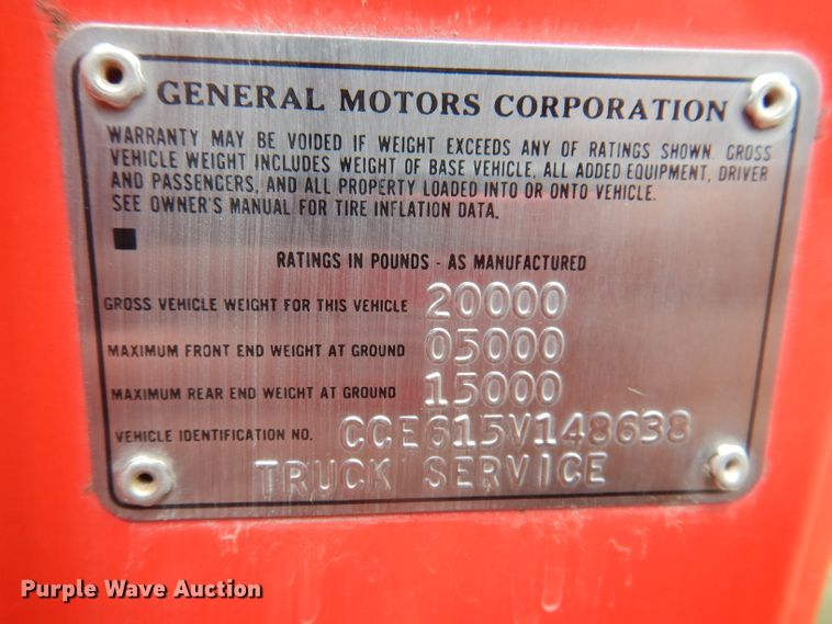 image for item IN9830 1975 Chevrolet C60  grain truck