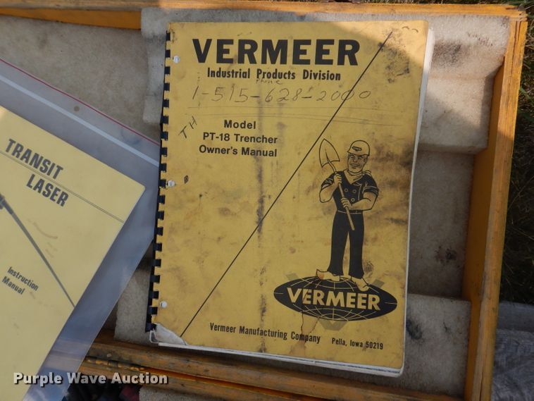 image for item IN9831 Vermeer PT18  tile trencher
