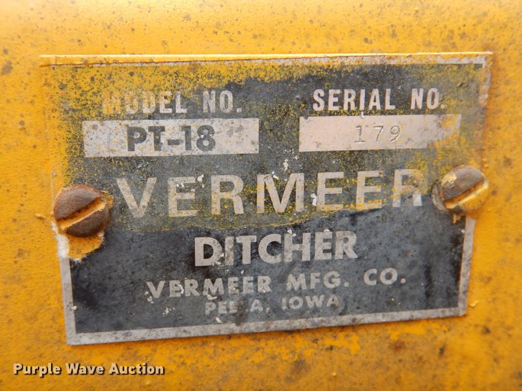 image for item IN9831 Vermeer PT18  tile trencher