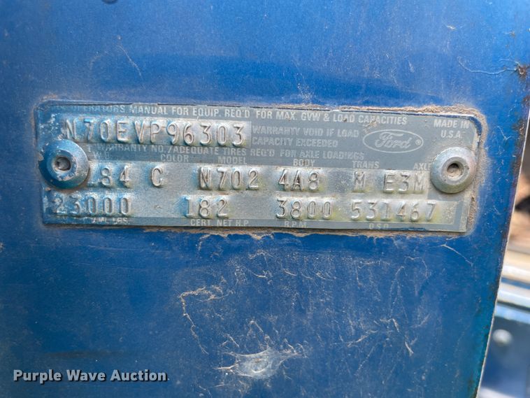 image for item KK9590 1973 Ford N700  grain truck