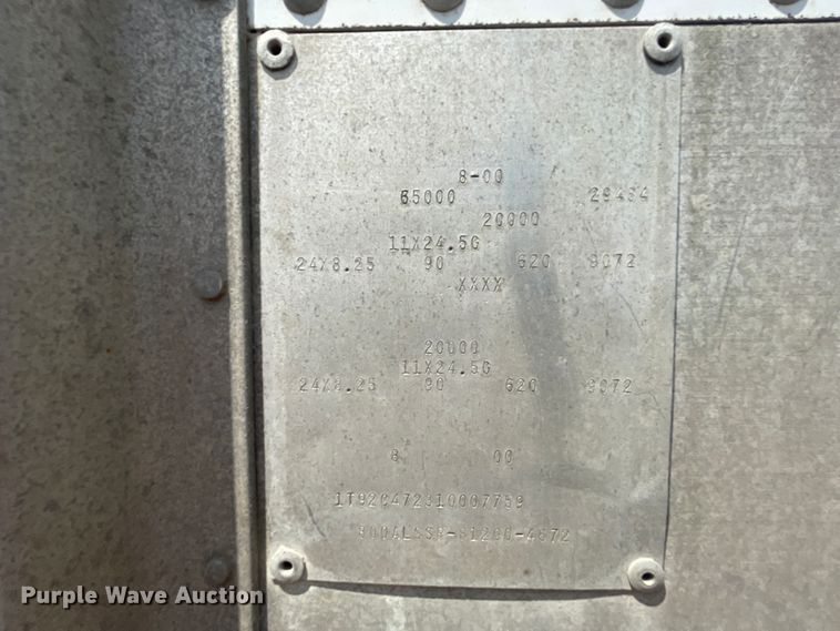 image for item KK9616 2001 Cornhusker  grain trailer