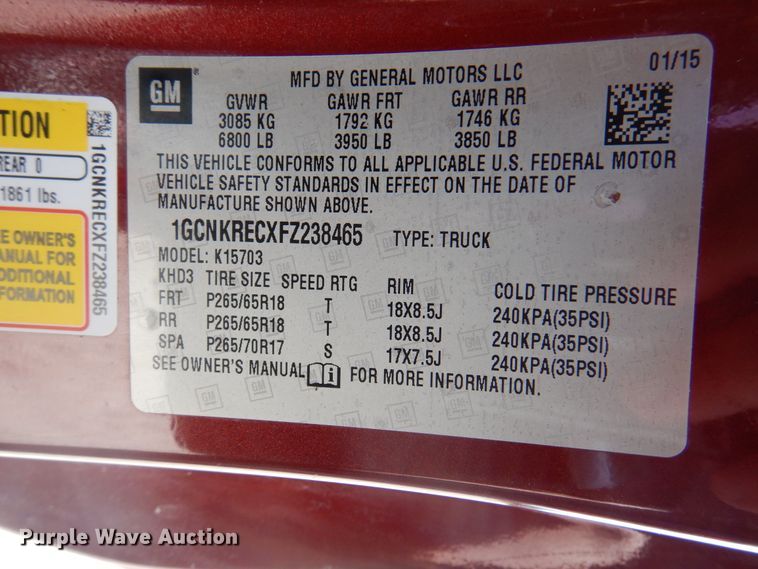 image for item DK8072 2015 Chevrolet Silverado 1500  flatbed pickup truck