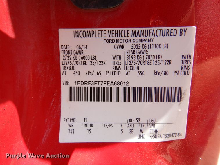 image for item DK8073 2015 Ford F350 Super Duty  bale bed pickup truck