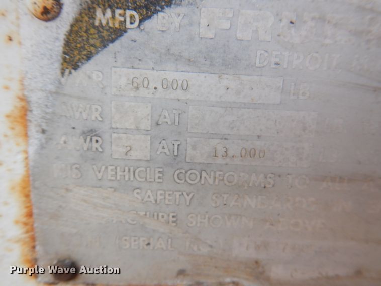 image for item DK8077 1976 Fruehauf  equipment trailer