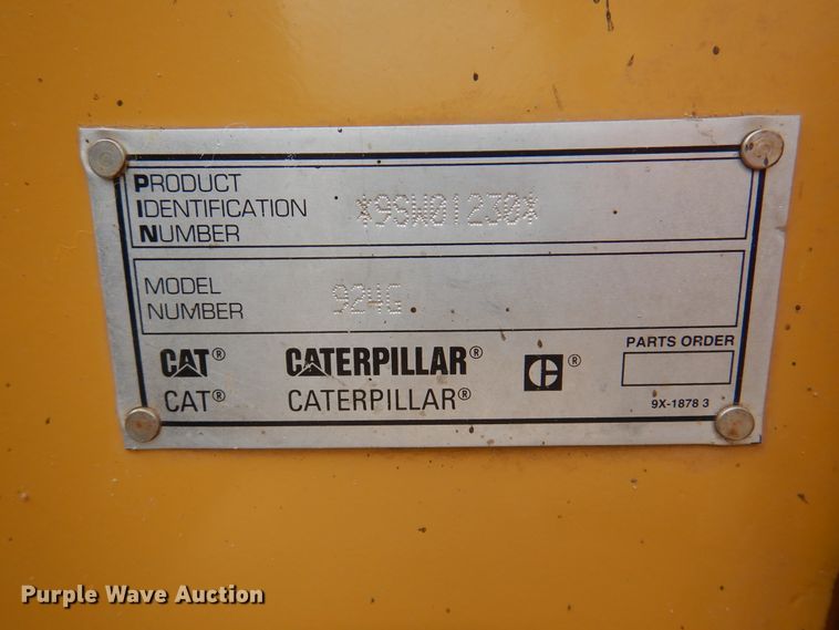image for item DK8089 2001 Caterpillar 924G  wheel loader